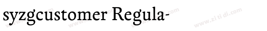 syzgcustomer Regula字体转换